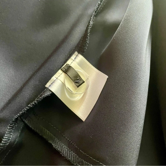 AYR perch wrap satin dress in deep marine 10 - Picture 9 of 16